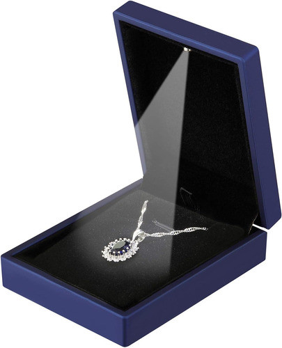 Joyero Rectangular Con Luz Led, Ideal Bodas - Azul 0