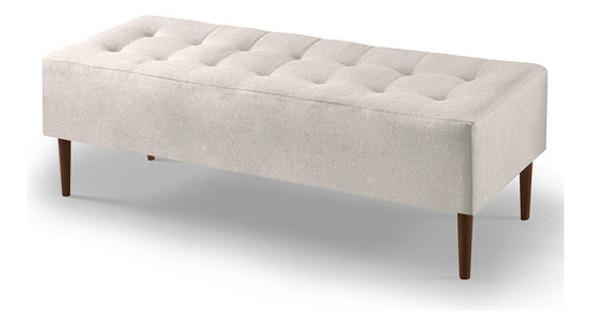 Sofá Banco Recamier Duque Para Sala E Quarto De Linho Creme 0