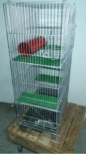 Jaula Chinchilla Cobayo 5 Pisos  Acero Inox Cesped Sintetico 0