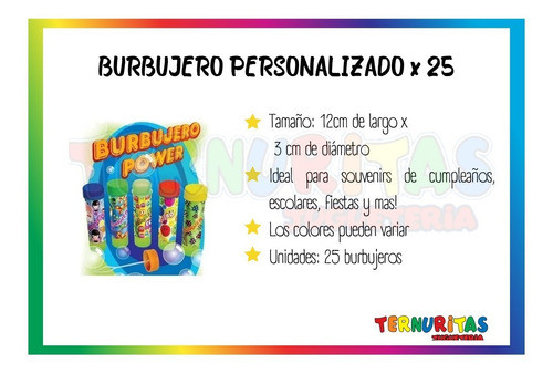 Burbujero Power Infantil Souvenir Diversion X36 X Mayor Ap 1