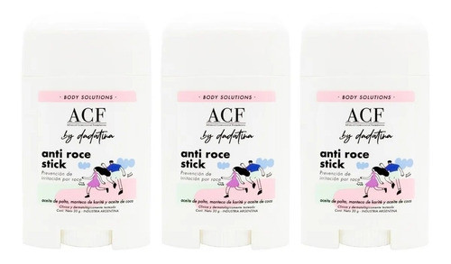 Acf By Dadatina Kit Anti Roce Stick Prevención Irritación X3 0