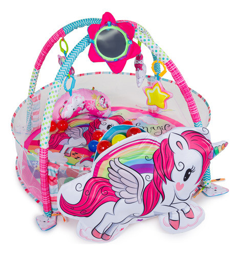 Tapete De Atividade Infantil Piscina De Bolinhas Unicórnio 0