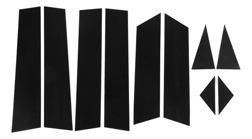 Pillar Post Trim, 10 Peças, Janela Lateral Brilhante, Preto, 0