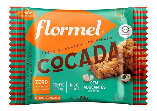 Cocada Zero Açúcar - Display 24x20g - Flormel 1