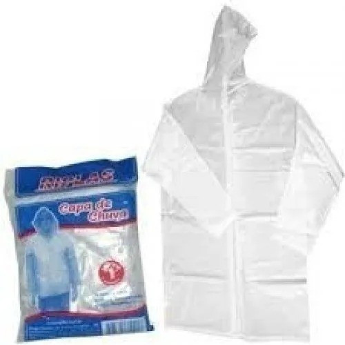 Kit 10 Capas De Chuva Transparente Riplas, Ou Uniplast 0