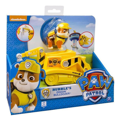 Paw Patrol Set Vehículo 17cm + Figura Chase, Marshall O Skye 1