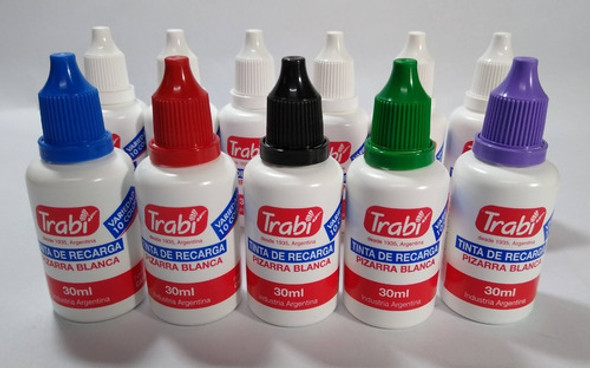 Tinta Recarga Trabi Marcador Pizarra X 11 Todos Los Colores 1