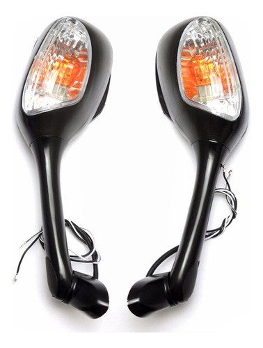 Espelho Retrovisor De Motocicleta Com Refletor De Luz Led 0