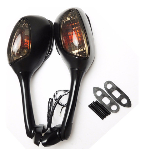 Espelho Retrovisor De Motocicleta Com Refletor De Luz Led 1