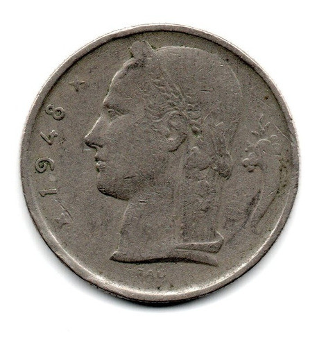 Belgica Moneda 5 Francos Año 1948 Km#135.1 0