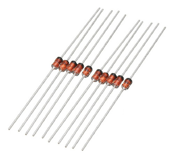 Diodo Zener 2.2v 1/2w Bzx55c2v2 2v2 Do-35 Pack X10 Unidades 0