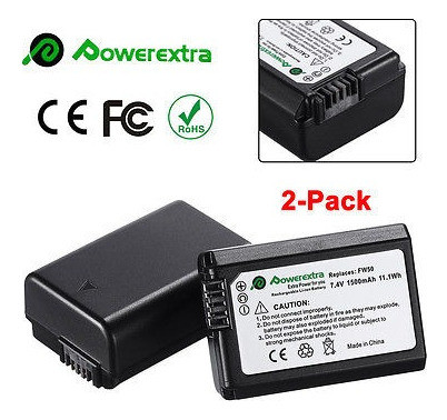 2 X Li-ion Np-fw50 Reemplazar Batería Para Sony Alpha A7 A7r 1