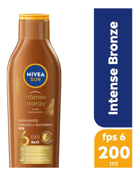 Nivea Intense Bronze Loción Bronceadora Fps6 200 Ml 0