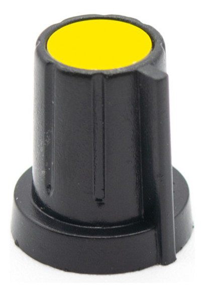 3 Perillas Potenciometro Amarillas 17mm X 19mm Eje Estriado 0