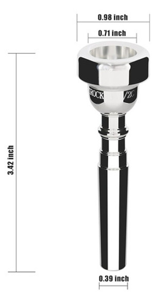 Eastrock 1.5c Boquilla De Trompeta Chapada En Plata Bb Tromp 1