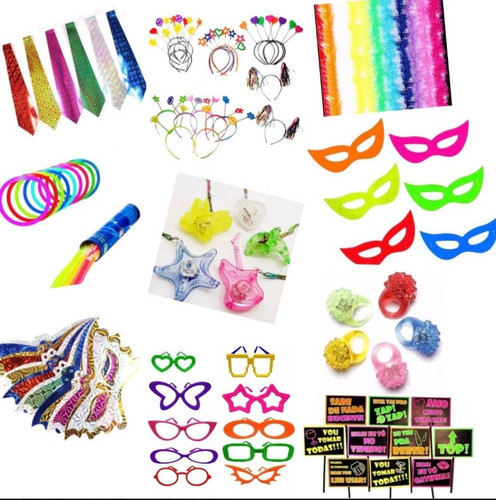 Kit Festa Balada-marabus,máscaras,tiaras,bigodes,óculos+fr 0