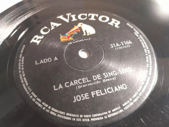 José Feliciano Simple - La Cárcel De Sing-Sing - Una Avent 7" Vinyl Single - 1966 National Edition