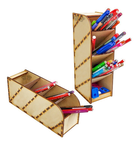 Organizador Escritorio Mesada Mesa Libreria Utiles Madera X1 0