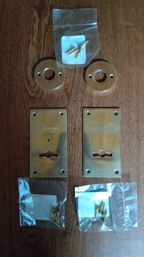 Tapas Bronce Acytra + Anillos Picaporte Bce + Tornillos Bce 0