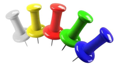 10 Cx Alfinete Para Mapa E Mural Tipo Taça-sortido-350 Un 0