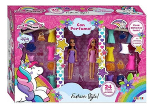 Set Por 2 Mini Muñecas Accesorios Fashion Style Kreker Byp 0