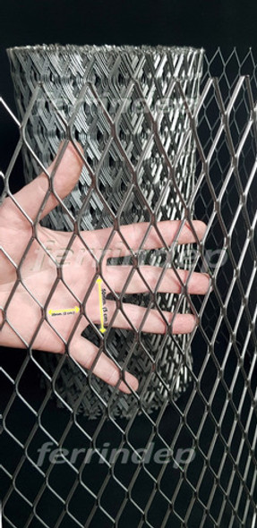 Malla Metál Romboidal Tejido Cerco 18x40mm 50cm X 10mts 1