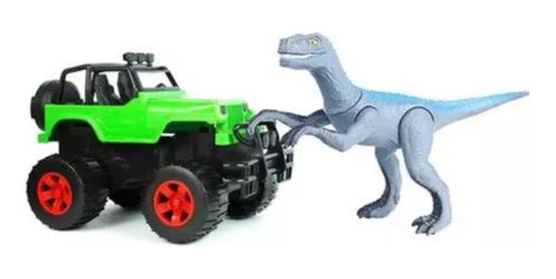 Jipe/ Jeep E Velociraptor Dino Island - Verde 0