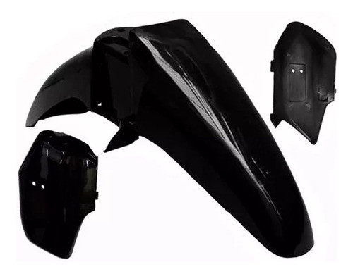 Guardabarro + Cubre Barrales Negro Moto Motomel Blitz 125 0