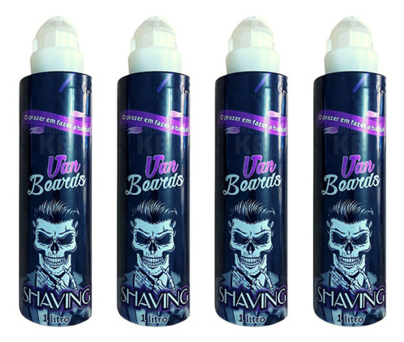 Fardo C/ 4 Shaving Gel Van Beards Para Barbear 1kg 0 Fardo C/ 4 Shaving Gel Van Beards Para Barbear 1kg 0