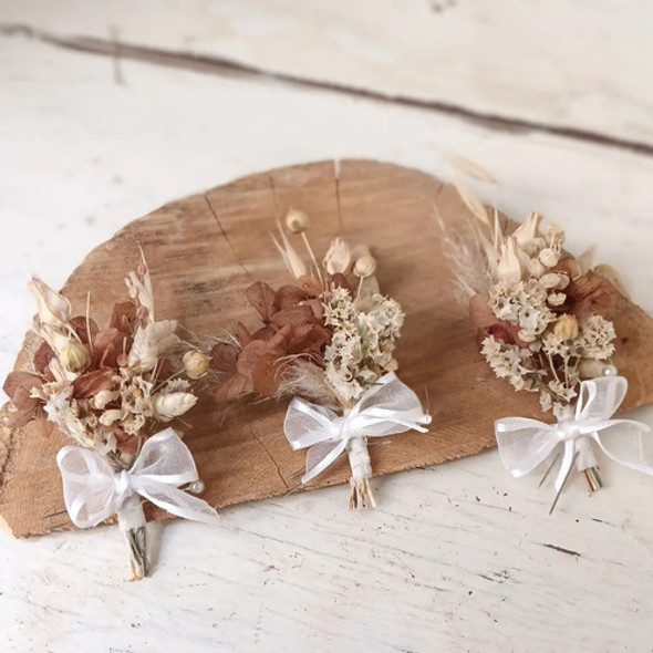 Set Boda Boutonniere / Solapero Padrinos X3 -cabeza De Novia 0