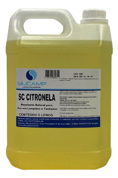 Óleo De Citronela P/ Tocha Lampião Lamparina Repelente 5 L 0 Óleo De Citronela P/ Tocha Lampião Lamparina Repelente 5 L 0