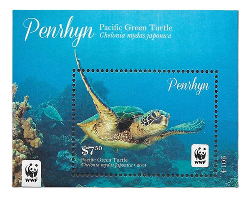 2014 Wwf Fauna Tortugas- Penrhyn Is. Cook (bloque) Mint 0