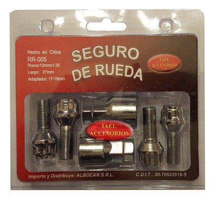 Seguro Rueda Antirobo 4 Bulones 5 Fiat 147 81/18 1