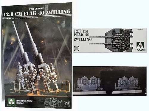Modelo P/armar Maqueta Cañón Flak 40 12.8 Cm Alemán 2a Guerr 0