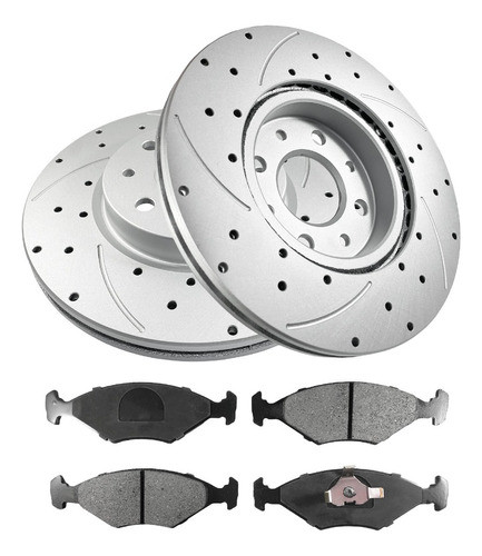 Discos Pastillas Freno Racing Fiat Strada Freedom 1.4 Del. 0