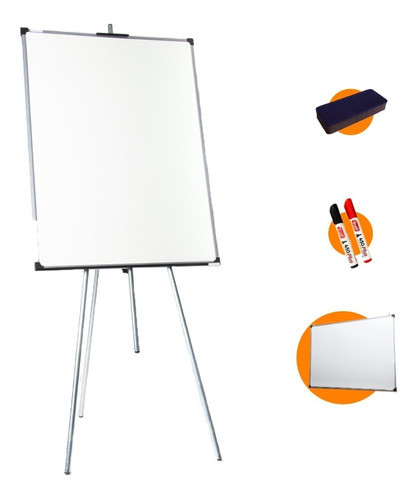 Atril + Pizarra Blanca Mdf 80x120cm + Accesorios Gratis 0