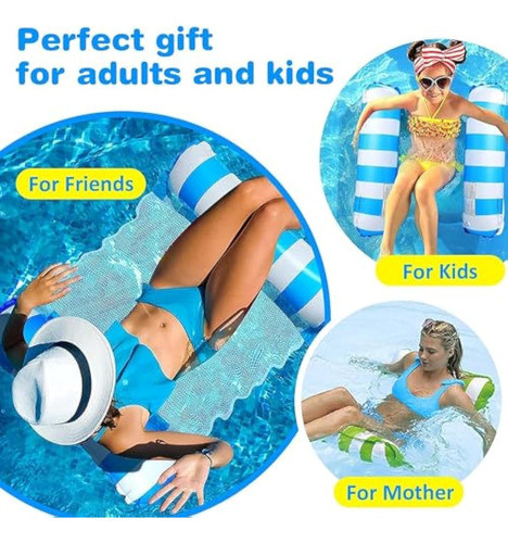 Qhou Flotadores De Piscina De Agua, Hamaca 1