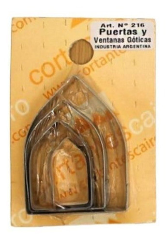 Cortantes Reposteria Molde Galletita Fondant Ventanas Gotica 0