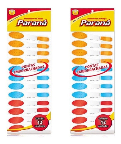 Kit 24 Un Prendedores Emborrachados Para Roupas E Alimentos 0
