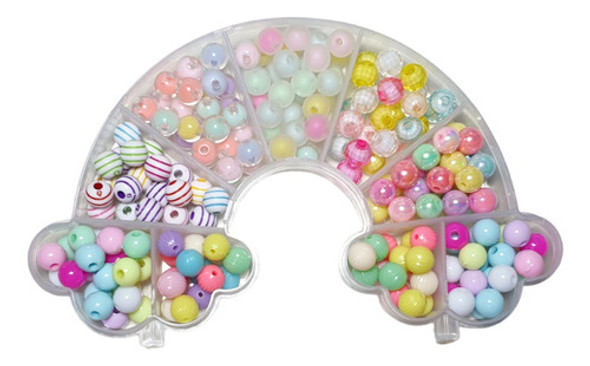 Kit Infantil Miçangas Bola Colorida Pulseiras - Arco-íris 1
