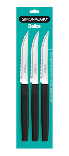 Set De 3 Cuchillos Serrucho Acero Inoxidable Gfx Garage 0