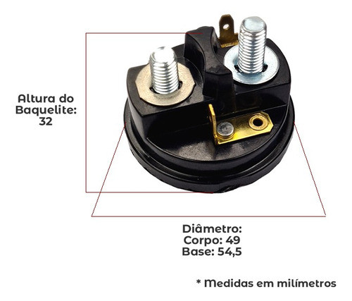 Tampa Automático Partida Fiat - 2 Terminais Estreitos- 106 1