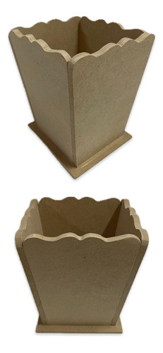 Maceta Caja Fibrofacil 5mm Lapicero Centro Mesa Souvenir X10 0