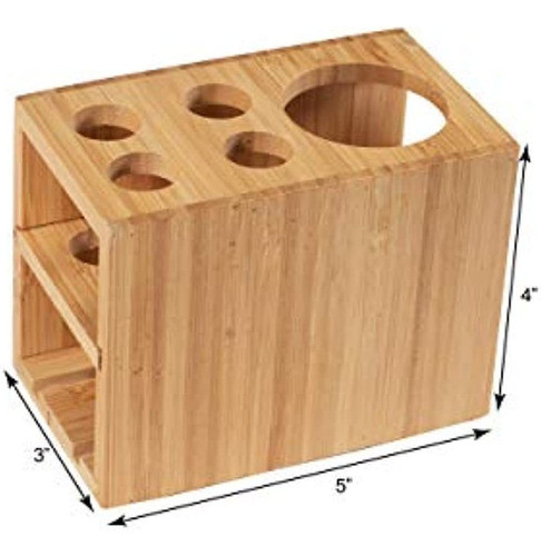 Soporte Para Cepillos De Dientes Bamboo Naturals, Hecho De B 1