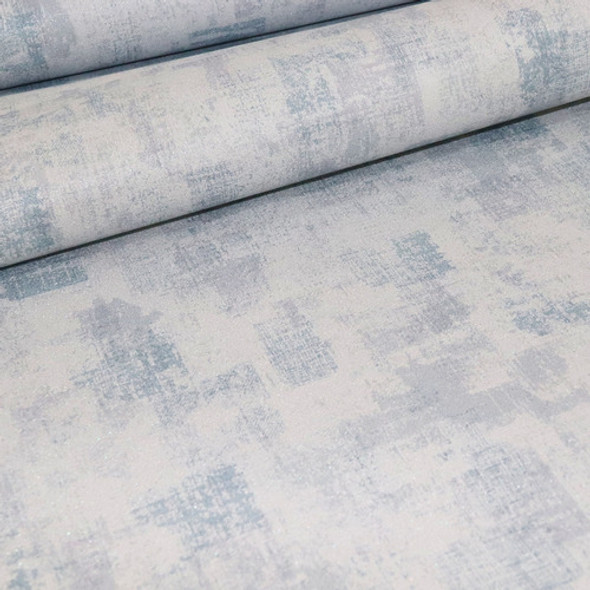 Papel De Parede Cor Azul Vinilico Importado Texturizado 0