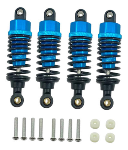 4x 1/10 Rc Amortecedor Dianteiro Traseiro Peças De Azul 0