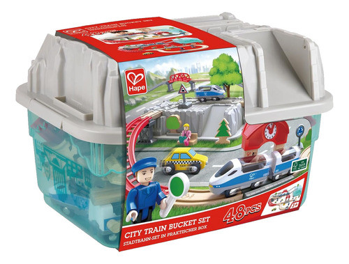 Hape City Train Set Viaje En Tren Por La Ciudad 0