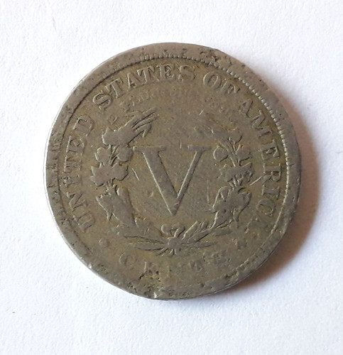 Estados Unidos 5 Five Cents 1893 Cuproniquel Usa Eeuu 1