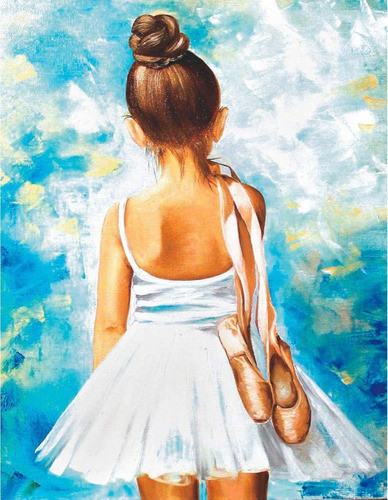 Kit De Pintura Por Diamantes 5d Bailarina 40x30 Cm 0