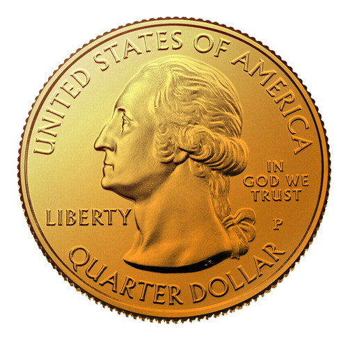 Robmar-usa-quarter Bañado Oro 24k Año 2019-n°50-frank River 1